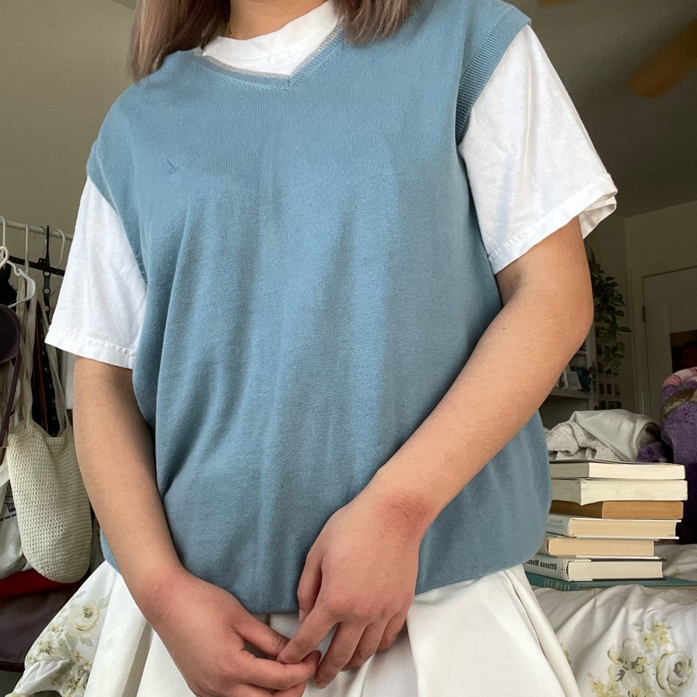 Nautica V-Neck Blue Sweater Vest